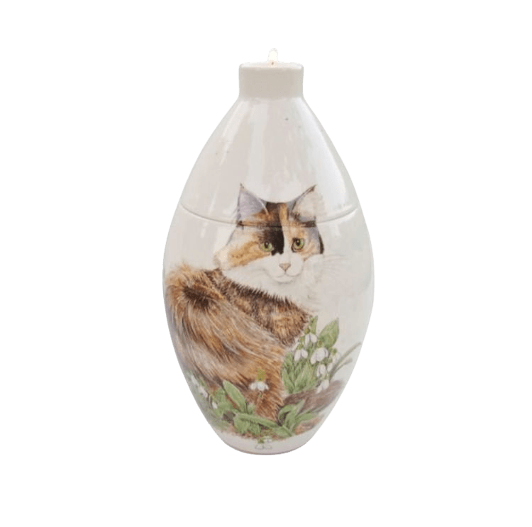 Long Hair Cat Keepsake Cremation Urn