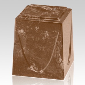 Taupe Saturn Marble Cremation Urn
