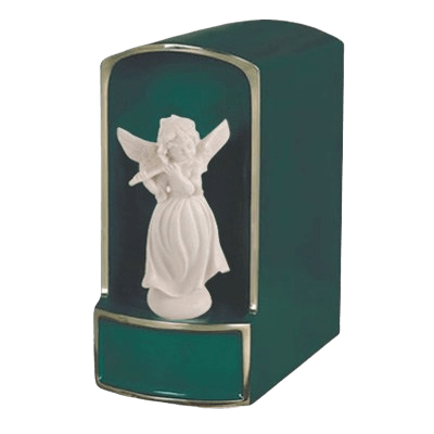 Angel with Flute Bronze Cremation Urn