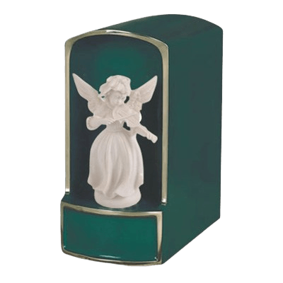 Angel with Violin Bronze Cremation Urn