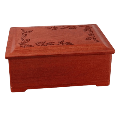Autumn Leaves Wood Cremation Urn