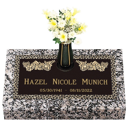 Blooming Spring Bronze Grave Marker 24 x 12