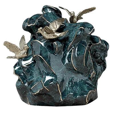 Three Doves Bronze Cremation Urn