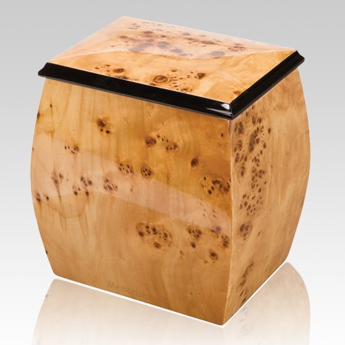 Burlwood Chest Wood Cremation Urn