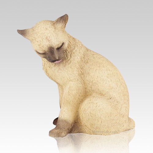 Siamese Kitty Cat Cremation Urn