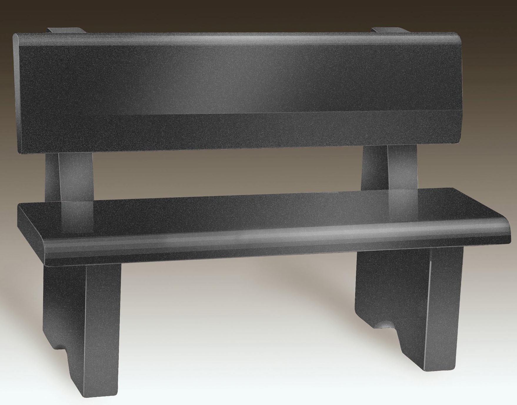 Traditional Granite Cemetery Bench