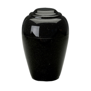 Grecian Orca Black Granite Cremation Urn