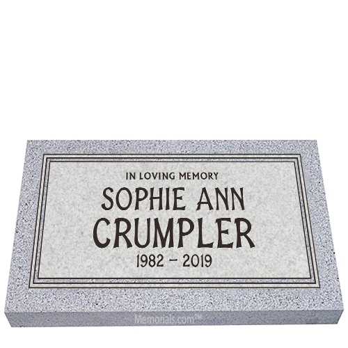 Classic Granite Grave Marker 24 x 14