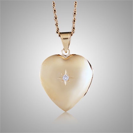 cremation jewelry locket heart gold enlarge any