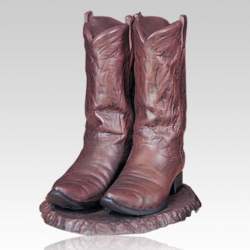Cowboy Boots Ceramic Cremation Urn