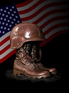 Helmet on Boots Military Cremation Urn
