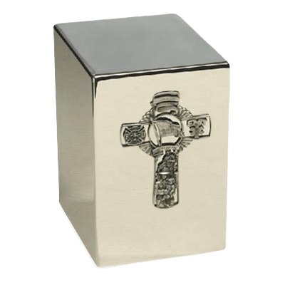 Fire Fighter Silver Cremation Urn