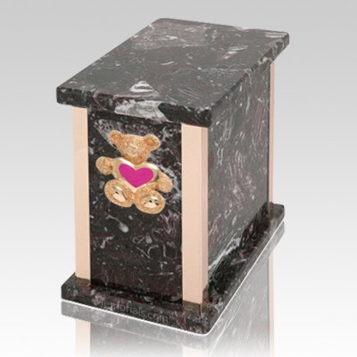 Design Rosso Levanto Teddy Pink Heart Marble Urn