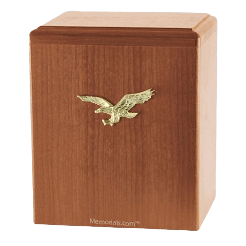 Eagle Ascent Light Cherry Small Cremation Urn