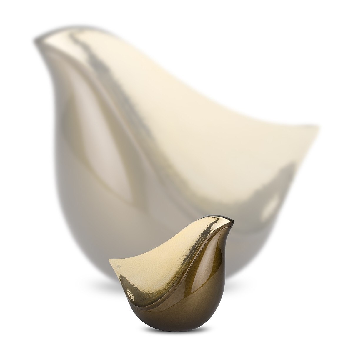 Loving Bird Brass Keepsake Urn