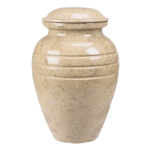 Cream Classic Marble Cremation Urn