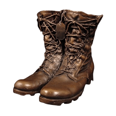 Military Boots Cremation Urn