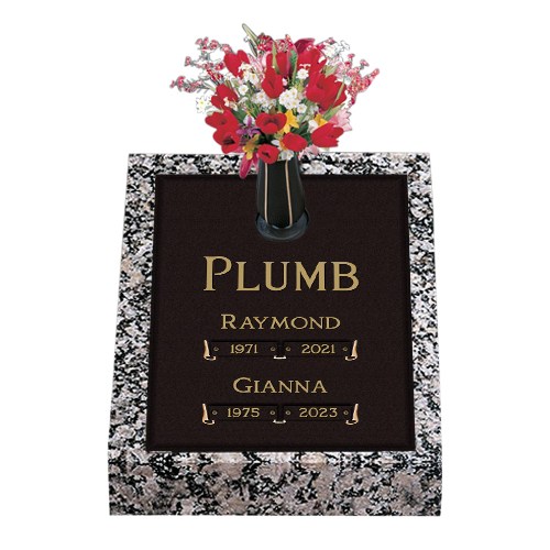 Modest Deep Bronze Headstone 16 x 24