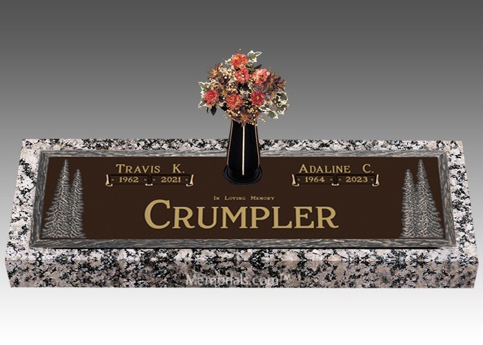 Mountain Pines Bronze Headstone 36 x 13