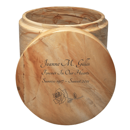 Noble Teak Marble Cremation Urn