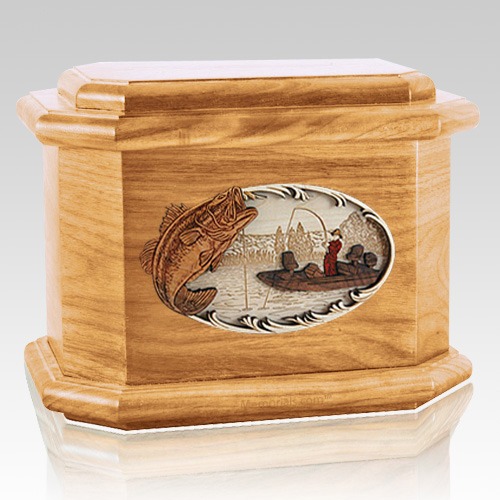 Catch of the Day Oak Octagon Cremation Urn