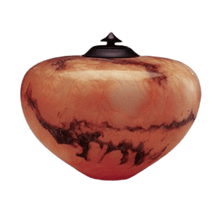 Mystic Orange Alabaster Cremation Urn