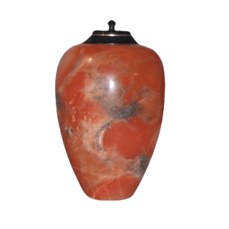 Dragon Orange Alabaster Cremation Urn