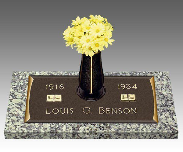 Dignity Scroll Bronze Grave Marker 24 x 12