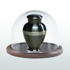 Walnut Wide Glass Keepsake Dome