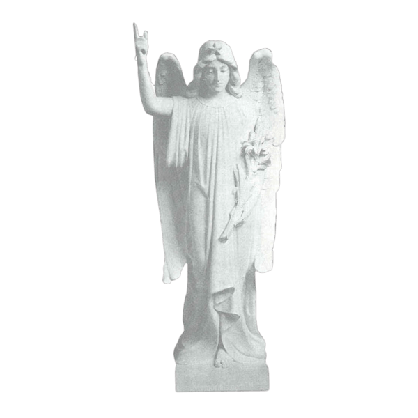 Angel & Wheat Granite Statue II