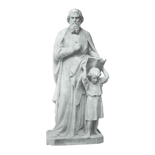 St. Matthew And Girl Granite Statues