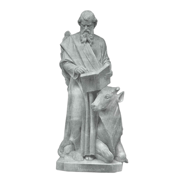 Saint Luke And Bull Granite Statue VII