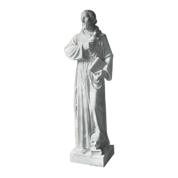 St. Francis And Bible Granite Statues