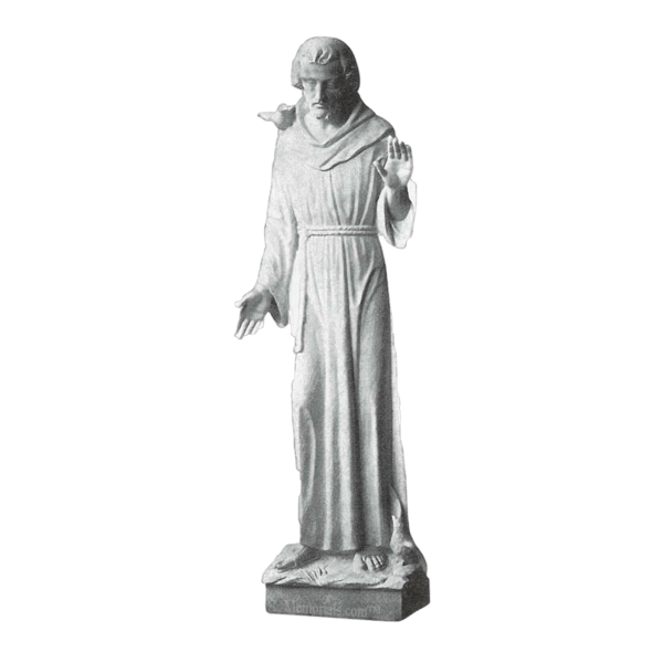 St. Francis Of Assisi Marble Statue I