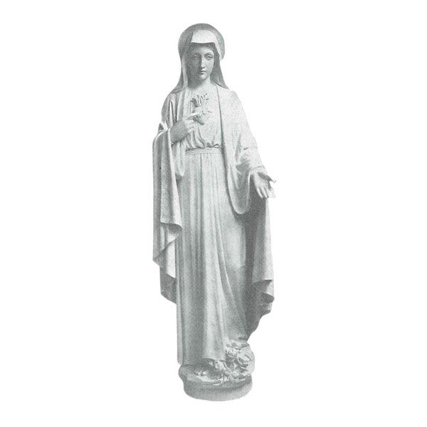 Sacred Heart Of Mary Granite Statue VI