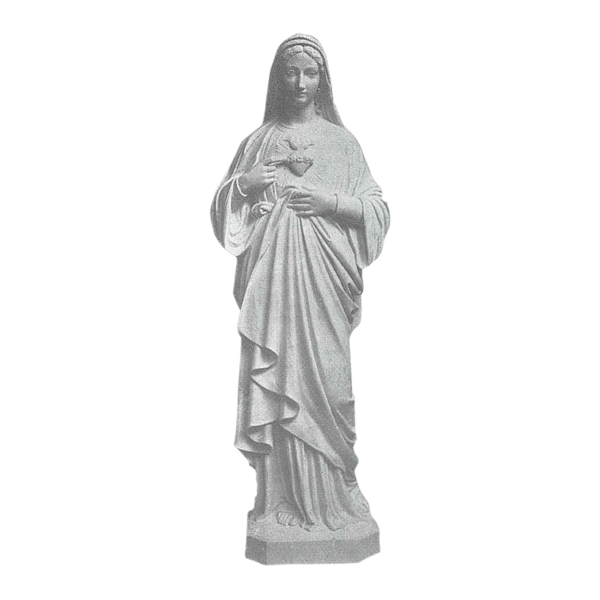 Heart Of Mary Marble Statue V