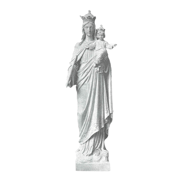 Mary And Jesus Marble Statue III