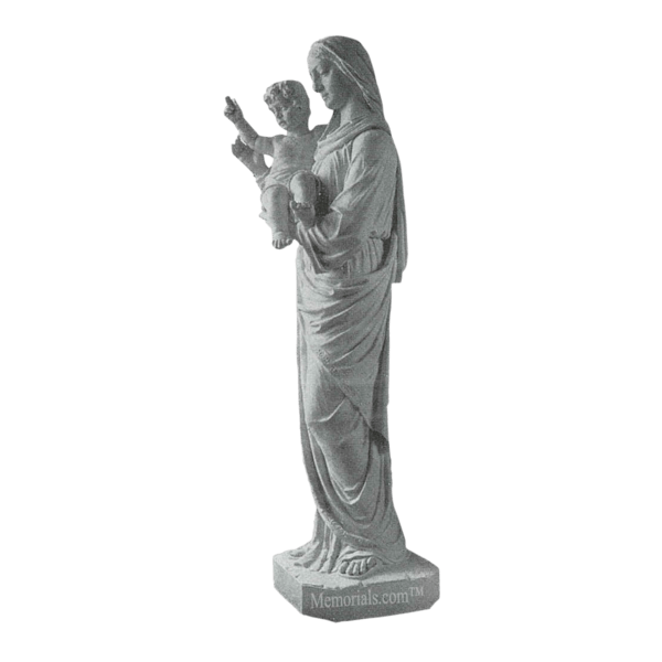 Our Lady And Child Marble Statue VII