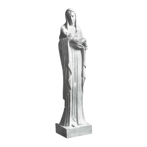 Mary And Infant Marble Statues