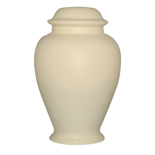 Classic Ivory Ceramic Cremation Urn