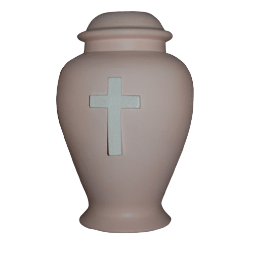 Cross Pink Cremation Urn