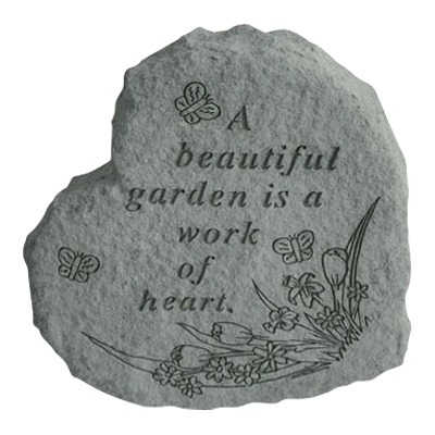 A Beautiful Garden Heart Shaped Stone