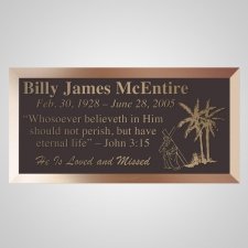 Carrying Cross Bronze Plaque