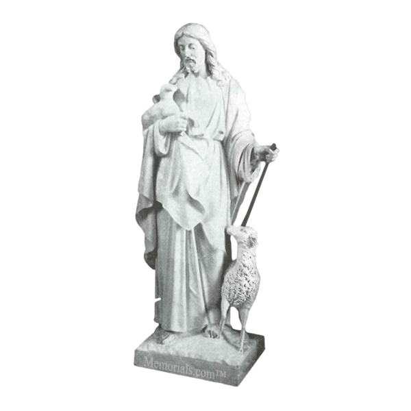 Shepherd And Sheep Marble Statues