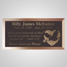 Loving Dove Bronze Plaque