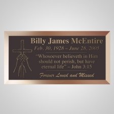 Praying Cross Bronze Plaque