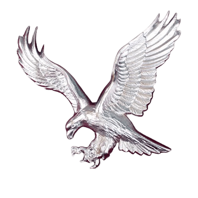 American Eagle Silver Medallion Appliques