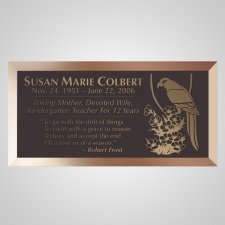 Parrot Bronze Plaque