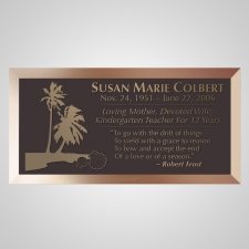 Tropical Island Bronze Plaque