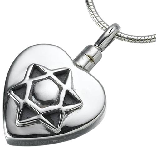 Star of David Heart Keepsake Pendant III